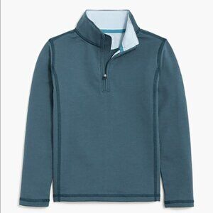 Crewcuts J.Crew Boys Aqua Blue Performance Quarter‑Zip Pullover Small 6/7